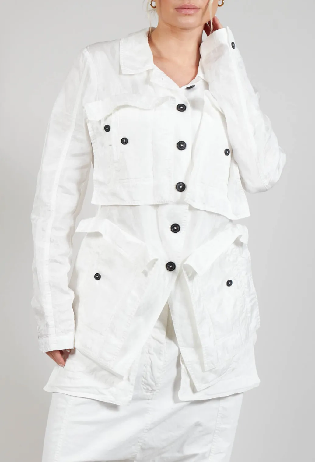 Textured Jacket in Starwhite