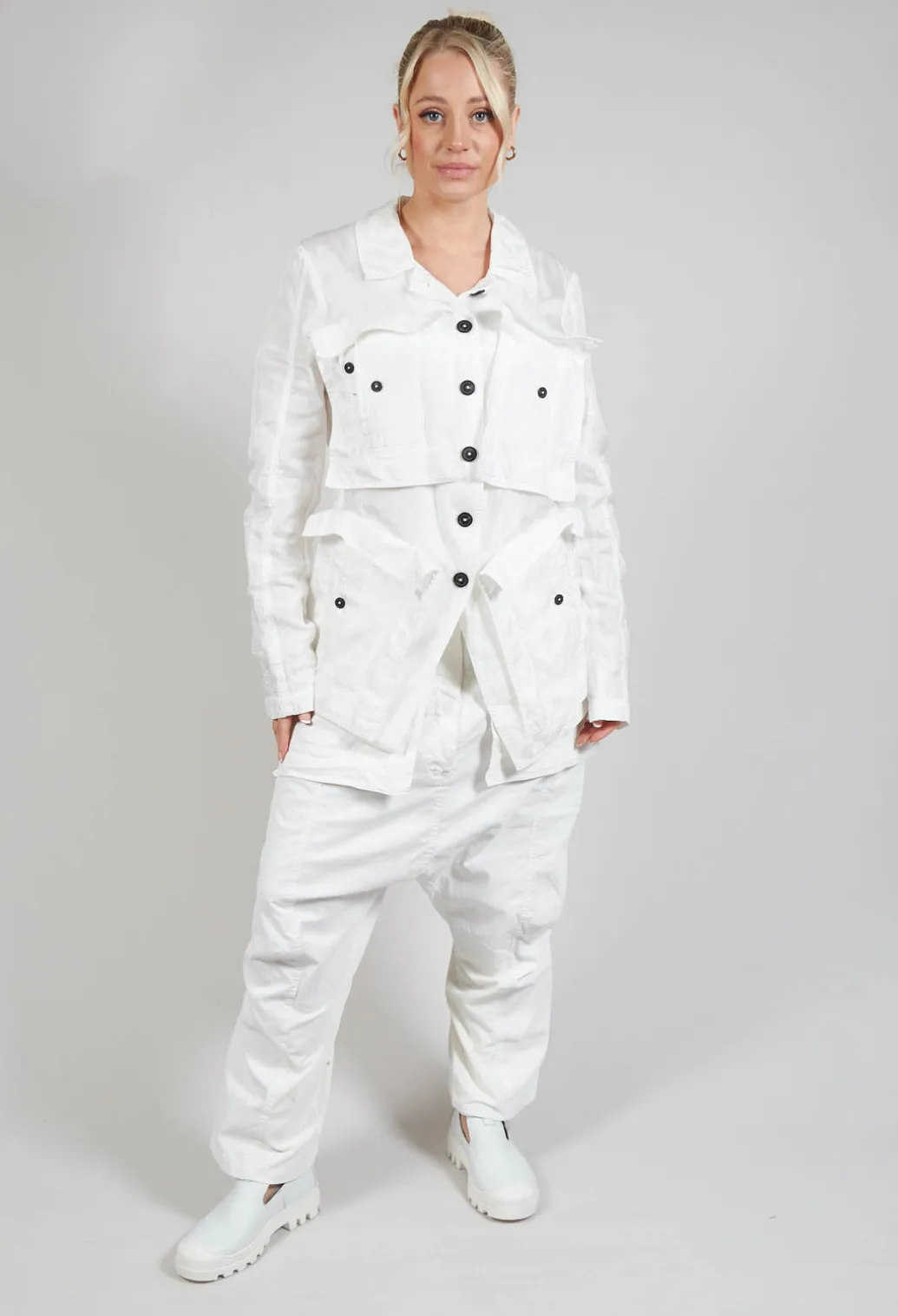 Textured Jacket in Starwhite
