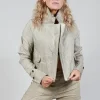 Textured Jacket in Straw Cloud