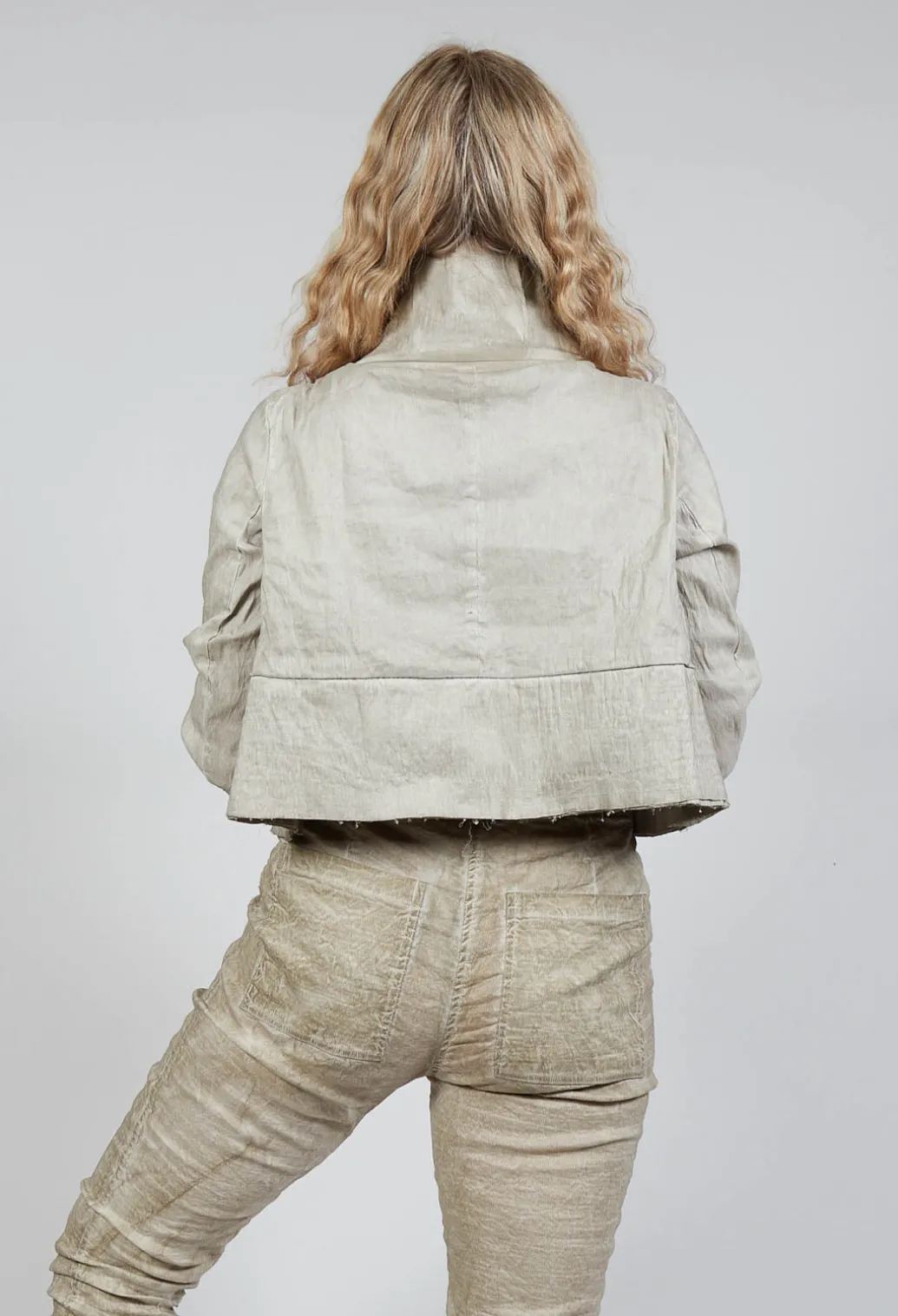 Textured Jacket in Straw Cloud