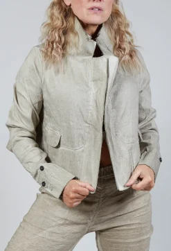 Textured Jacket in Straw Cloud