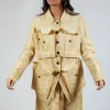 Textured Jacket in Wax Cloud