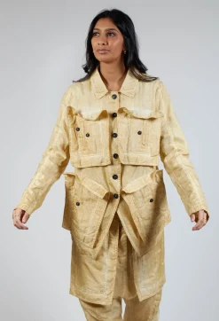 Textured Jacket in Wax Cloud