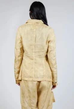 Textured Jacket in Wax Cloud