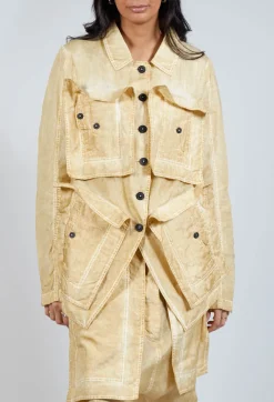 Textured Jacket in Wax Cloud