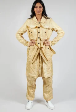 Textured Jacket in Wax Cloud