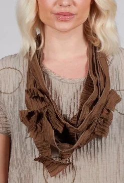 Textured Long Necklace in Ciocco