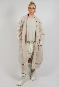 Textured Overcoat in Eraser Mel