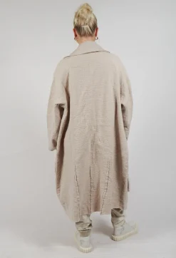 Textured Overcoat in Eraser Mel