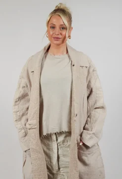 Textured Overcoat in Eraser Mel