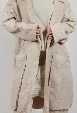 Textured Overcoat in Eraser Mel