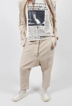 Textured Straight Leg Trousers in Eraser Mel