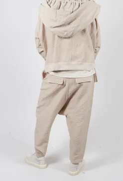 Textured Straight Leg Trousers in Eraser Mel