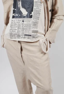 Textured Straight Leg Trousers in Eraser Mel