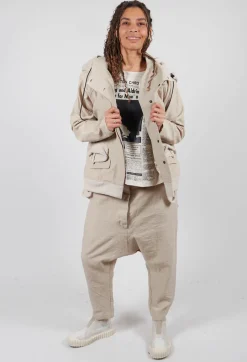 Textured Straight Leg Trousers in Eraser Mel