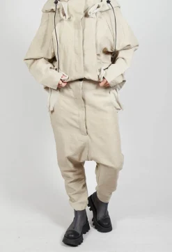 Textured Straight Leg Trousers in Eraser Mel