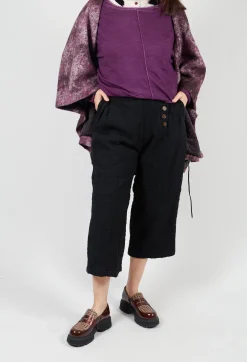 Textured Trousers in Black