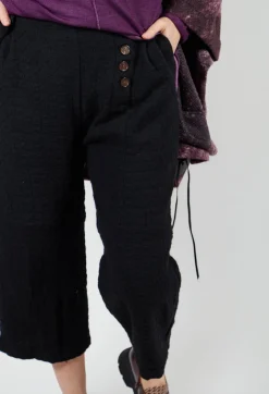 Textured Trousers in Black