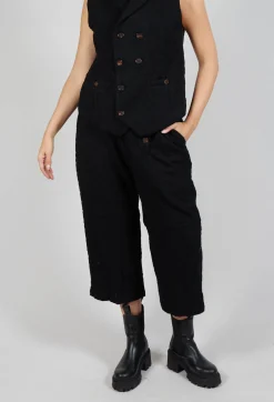 Textured Trousers in Black