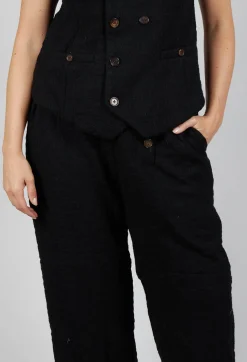 Textured Trousers in Black