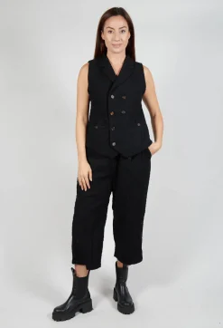 Textured Trousers in Black