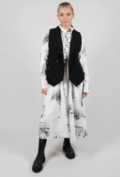 Textured Waistcoat in Black