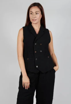 Textured Waistcoat in Black