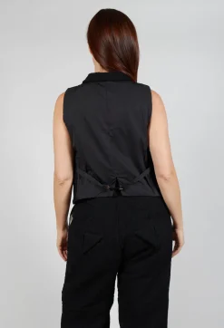 Textured Waistcoat in Black