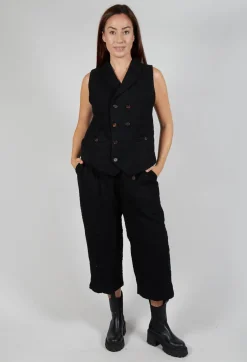 Textured Waistcoat in Black