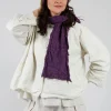 Textured Wool Scarf in Iris