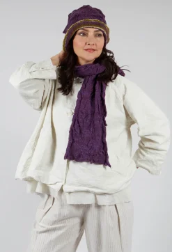Textured Wool Scarf in Iris