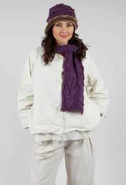 Textured Wool Scarf in Iris