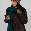 Textured Wool Scarf in Turquoise