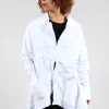 Textured Zipper Jacket in White