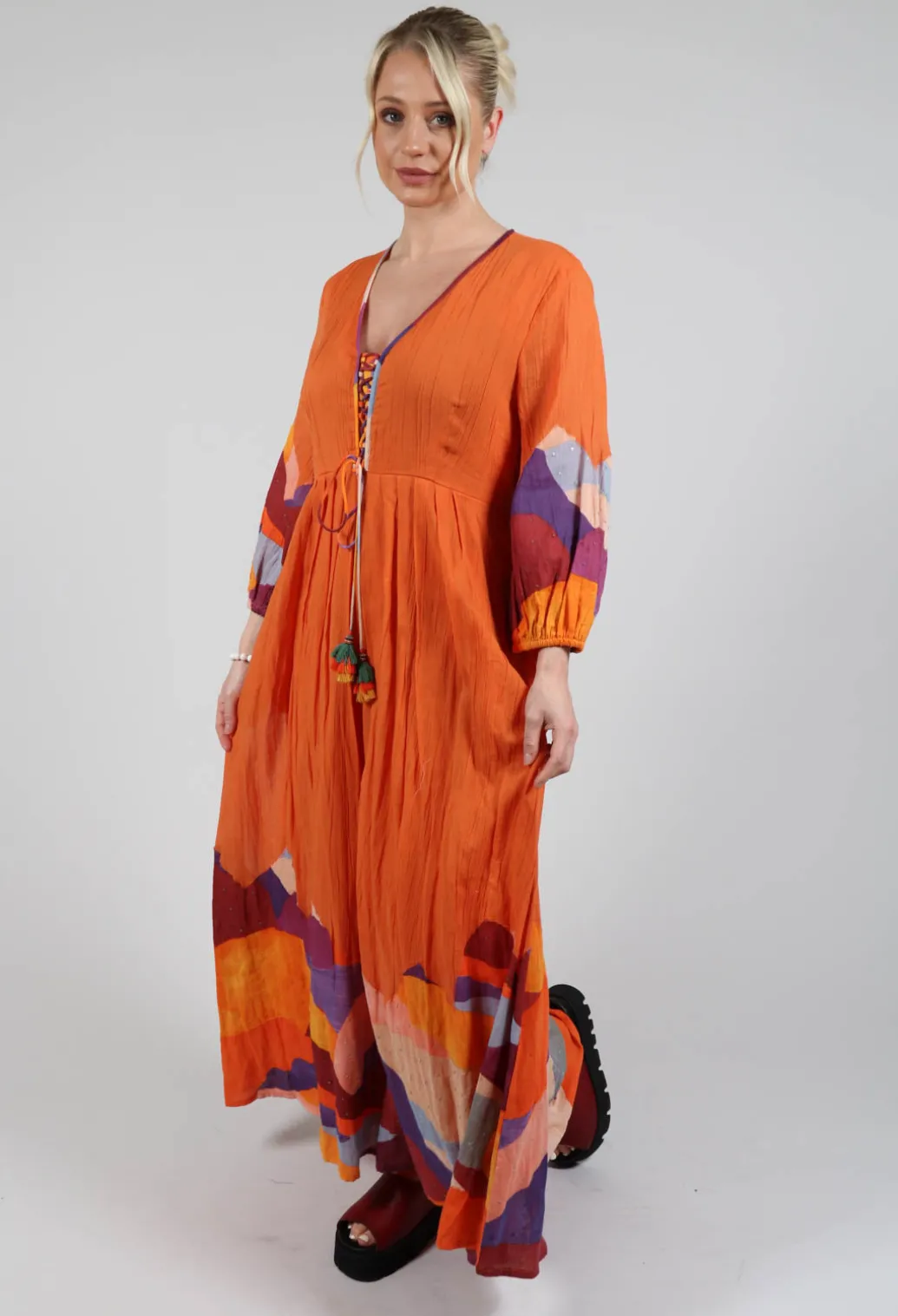 Theatral Dress in Orange