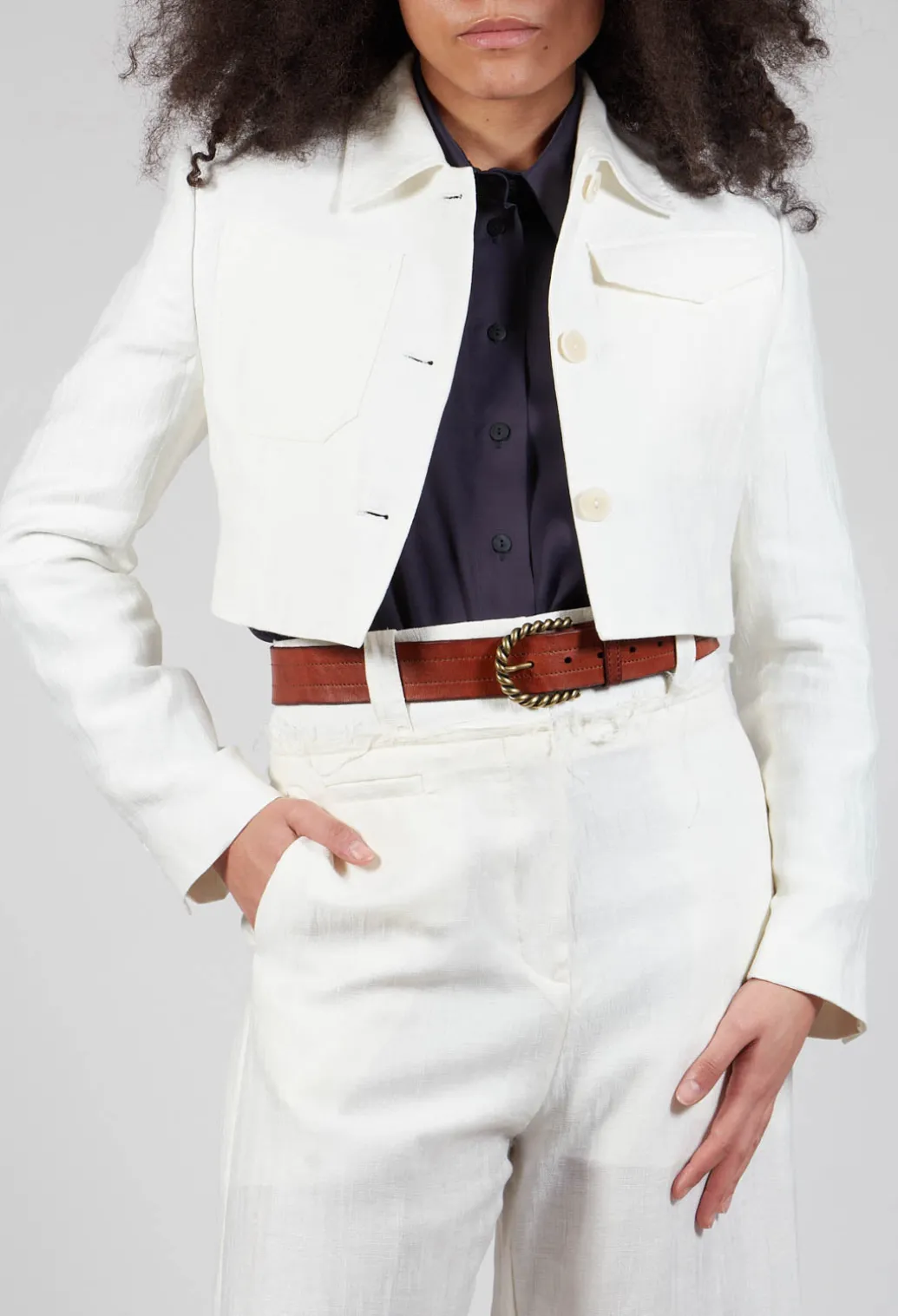 Thick Belt in Cognac