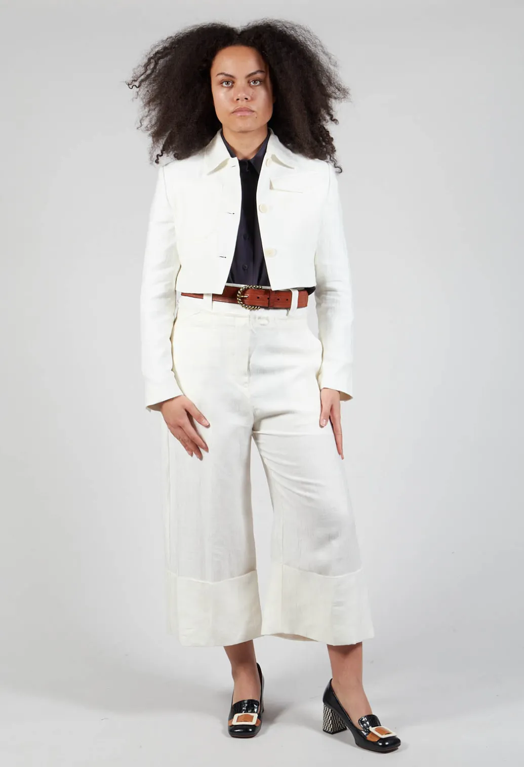 Thick Belt in Cognac