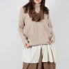 Thick Knit Jumper in Beige