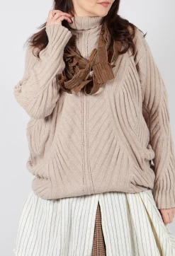 Thick Knit Jumper in Beige