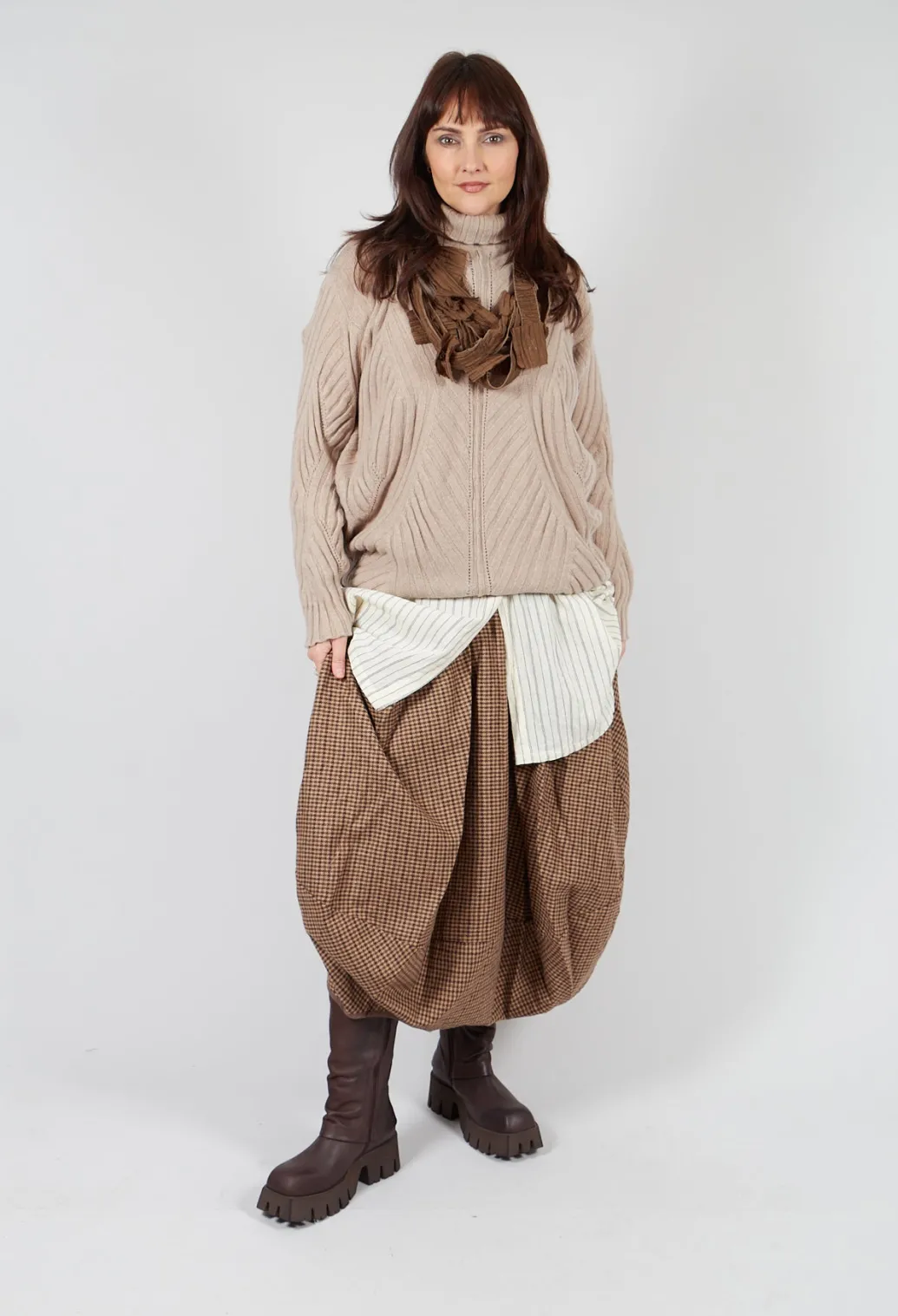 Thick Knit Jumper in Beige
