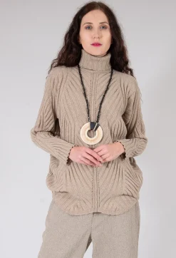 Thick Knit Jumper in Beige