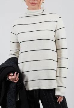 Thin Stripe Jumper in Nera