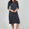 Three Quarter Sleeve Smash Dress in Leopard