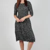 Three Quarter Sleeve Smash Dress in Eye of the Panther
