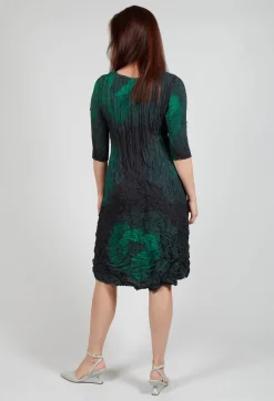 Three Quarter Sleeve Smash Dress in Forest Rose