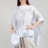 Tie Dye Effect Crinke Shirt in White