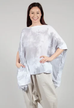 Tie Dye Effect Crinke Shirt in White