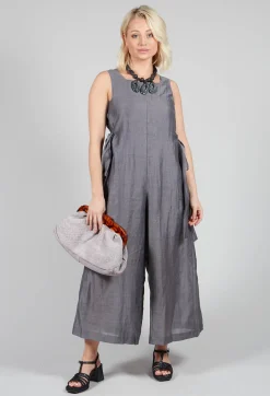 Tie Side Jumpsuit in Grey