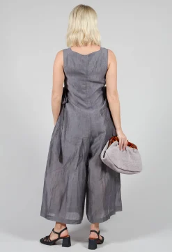 Tie Side Jumpsuit in Grey