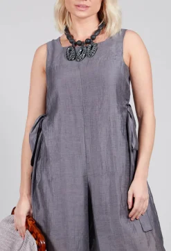 Tie Side Jumpsuit in Grey